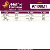 Metrix Premium 4 PC Front Stabilizer Bar Link and Sway Bar Bushing Kit  97408MT fitment